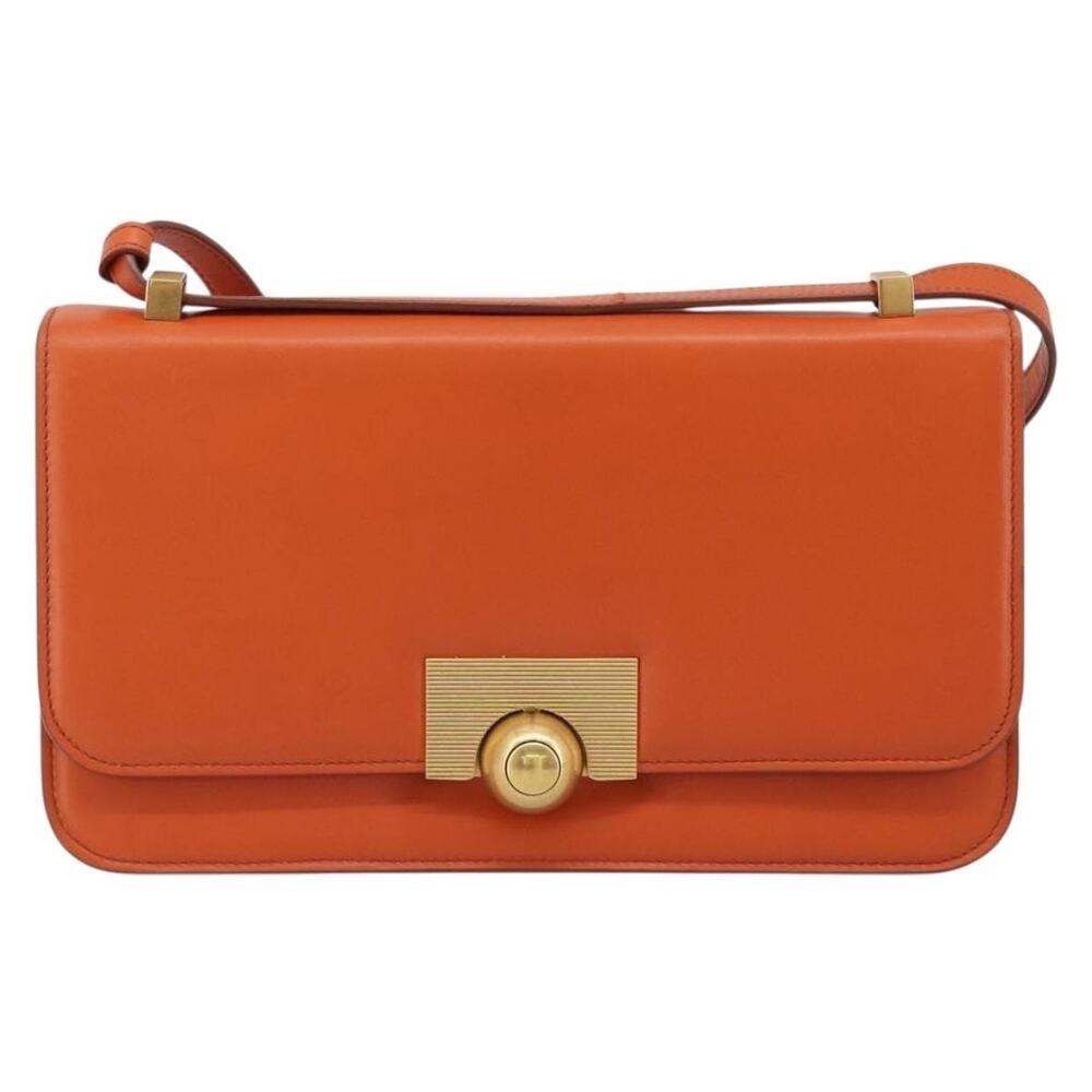 Bottega Veneta Leather Shoulder Bag Orange